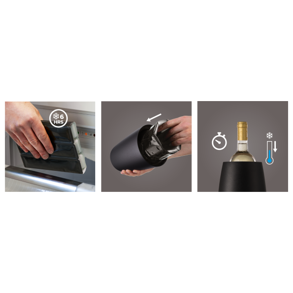 Vacu Vin Active Cooler wijnkoeler werkwijze